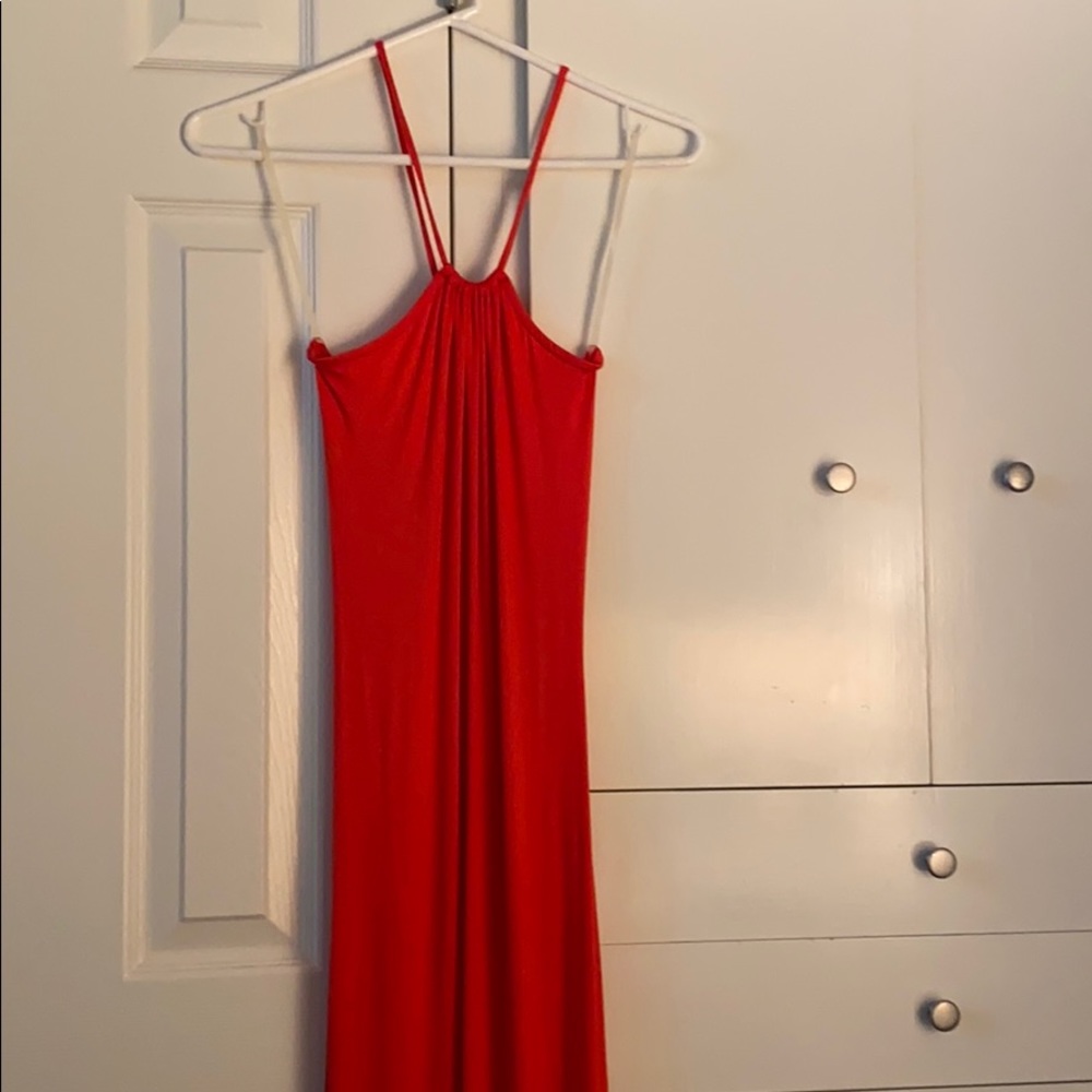 Great red summer dress.